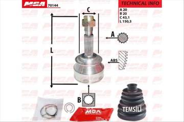 AKS KAFASI DIS - ( FIAT : UNO ) 20×20×43.1