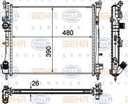 MOTOR RADYATOR CLIO II THALIA 1.5DCI 09> MEKANYK KLYMALI 1 SIRA ALB SYSTEM 479×389×26