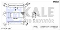 TURBO RADYATORU (INTERCOOLER) TRANSIT V184 2,0TDCI 100PS / 125PS 00>06 ONDEN CEKER