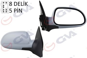 DIŞ DİKİZ AYNASI SAĞ LACETTİ 05> ELEKTRİKLİ+ISITMALI+ASTARLI+KONVEKS 5 FİŞ VM-395EHPR