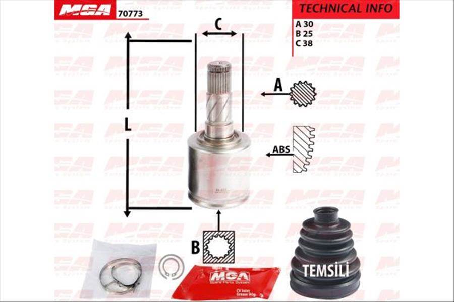 AKS KAFA IC SOL-(KIA: SORENTO 02>05 )   (30×25×38)