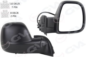 DIŞ DİKİZ AYNASI SAĞ RIFTER-BERLINGO 2019>COMBO-PROACE CITY 19> ELEKTRİKLİ+DESENLİ REZİSTANSLI+OTOMATİK+AÇMA+KAPAMA