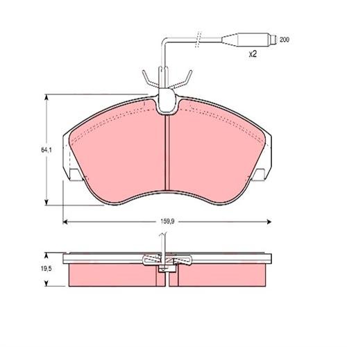 (x) ÖN BALATA FİŞLİ BOXER-DUCATO-JUMPER 1800kg (94-4.02)