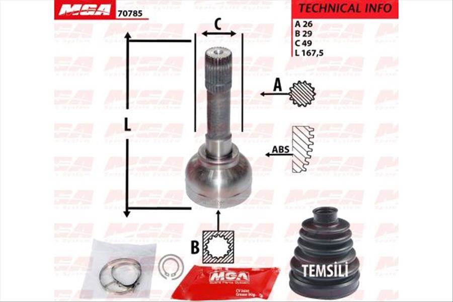 AKS KAFA DIS-(SUZUKI: JIMNY 98>> ''4WD INCE FREZE'' )  (26×29×49-BOY-167.50) **KORUKSUZ**