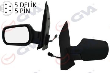 DIŞ DİKİZ AYNASI SOL FIESTA 02> ELEKTRİKLİ+ISITMALI+KONVEKS 5 FİŞ VM-312EHL