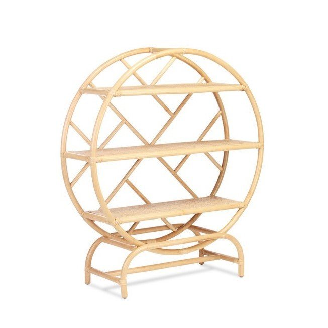 RATTAN CIRCLE SHELF NATUREL 125 CM ÇAP