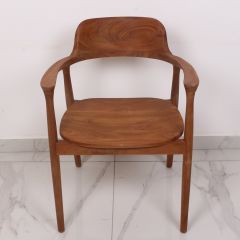 DOĞAL TEAK AĞACI KOLÇAKLI SANDALYE 77x58 cm