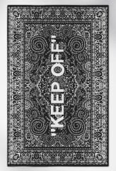 SİYAH KEEP OFF YAZILI KLASİK VE MODERN HALI 120X180 CM