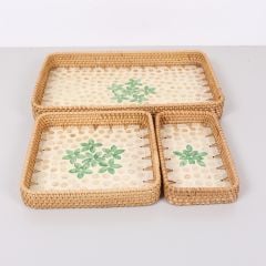 TRIO SEDEFLİ RATTAN ÜÇLÜ ÇEKMECE DÜZENLEYİCİSİ