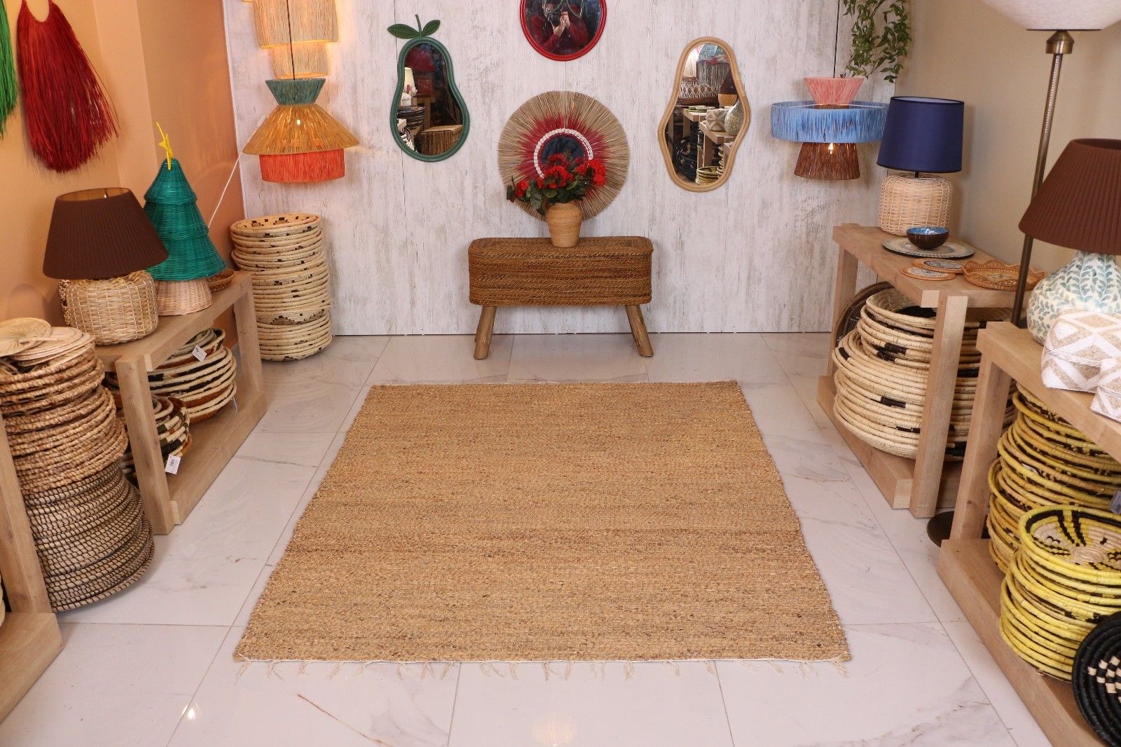 SU SÜMBÜLÜ 180X150 CM DEKORATİF HALI & DUVAR DEKORU