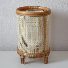 DELFİN 35X23 CM DOĞAL HAZERAN RATTAN MUMLUK VE MASA LAMBASI