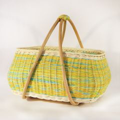 RATTAN RENKLİ PİKNİK SEPETİ -01