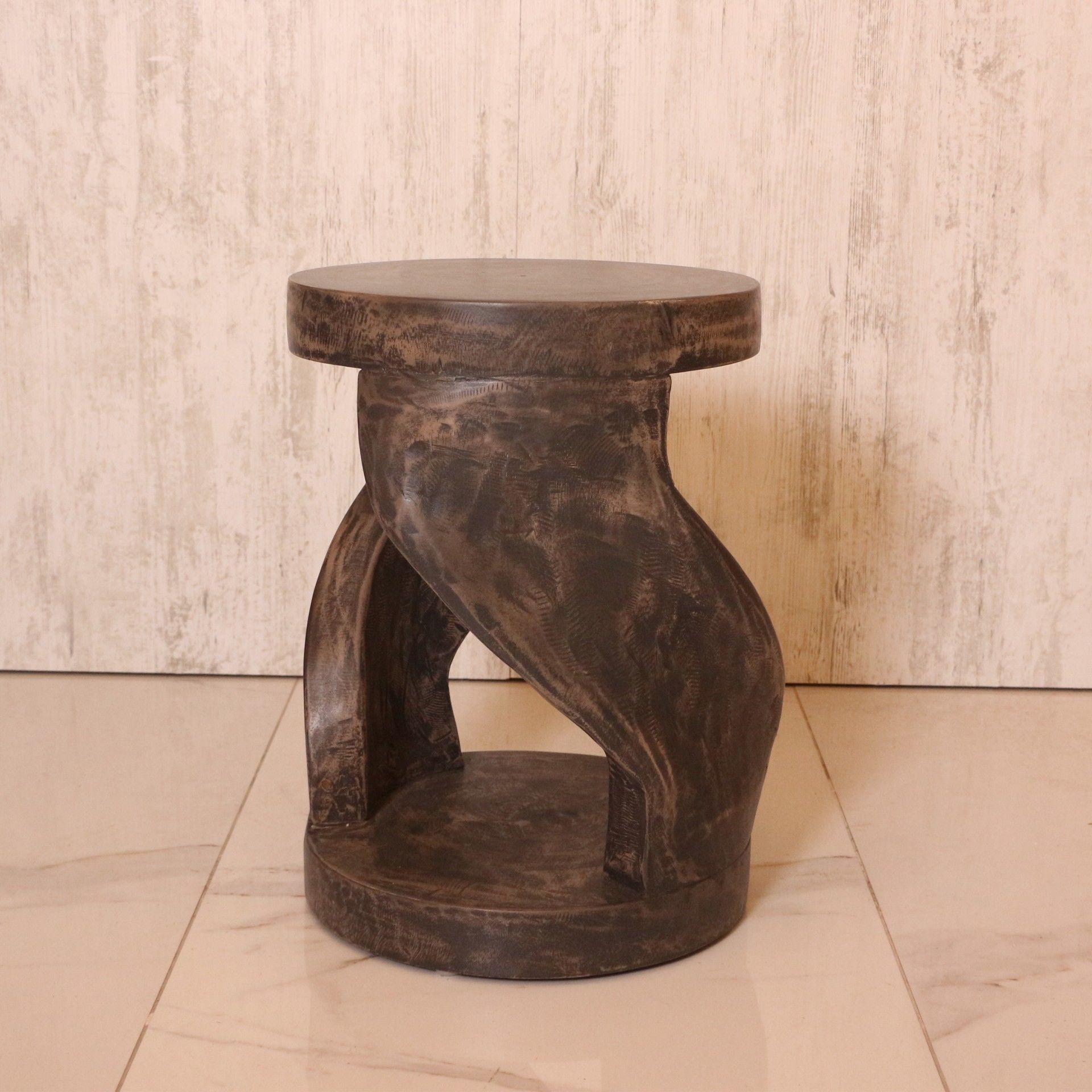 TANOR VİNTAGE TOPRAK RENGİ MUNGUR SEHPA 40x55 cm