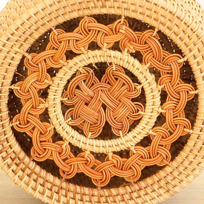 DEKORATİF 18X18X7 CM RATTAN SAKLAMA KUTUSU & OBJE