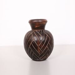 MAUN AĞACI OYMA VAZO 25X12X10 CM