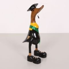 MEZUN ÖRDEK EL OYMASI TEAK GÖVDE 28X13X10 CM