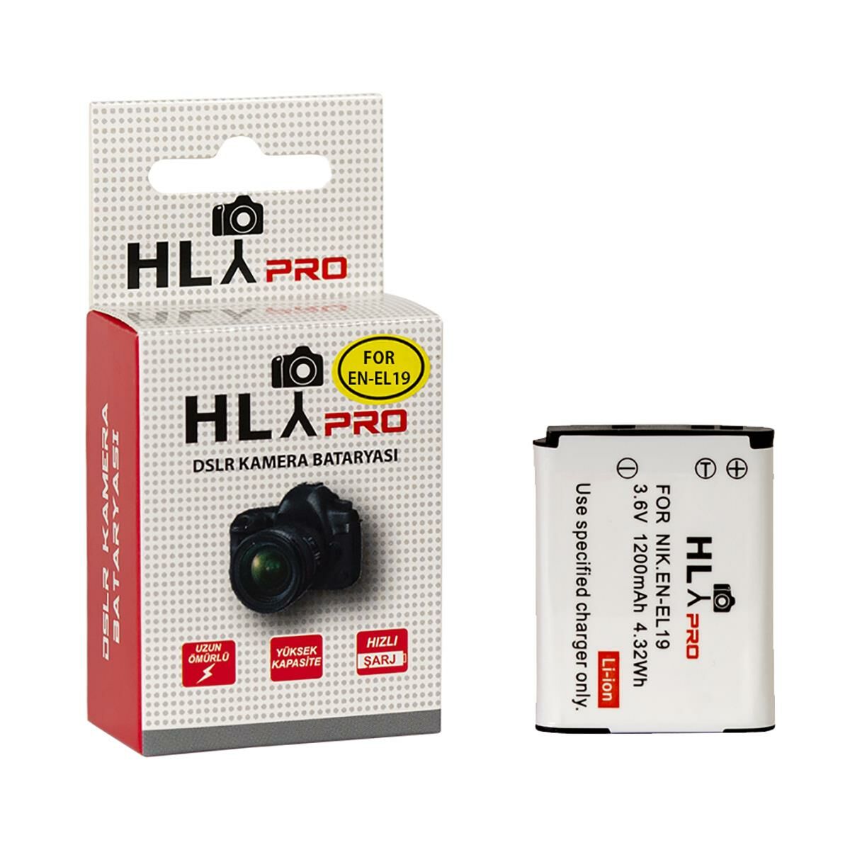 Hlypro Nikon S4150 için EN-EL19 Batarya