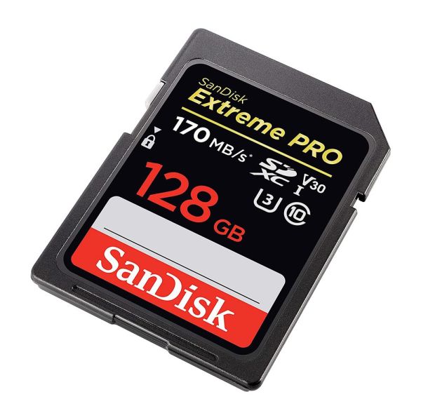 Sandisk Extreme Pro 128GB SDXC Card 128GB 170MB/s V30 UHS-I U3 Hafıza Kartı