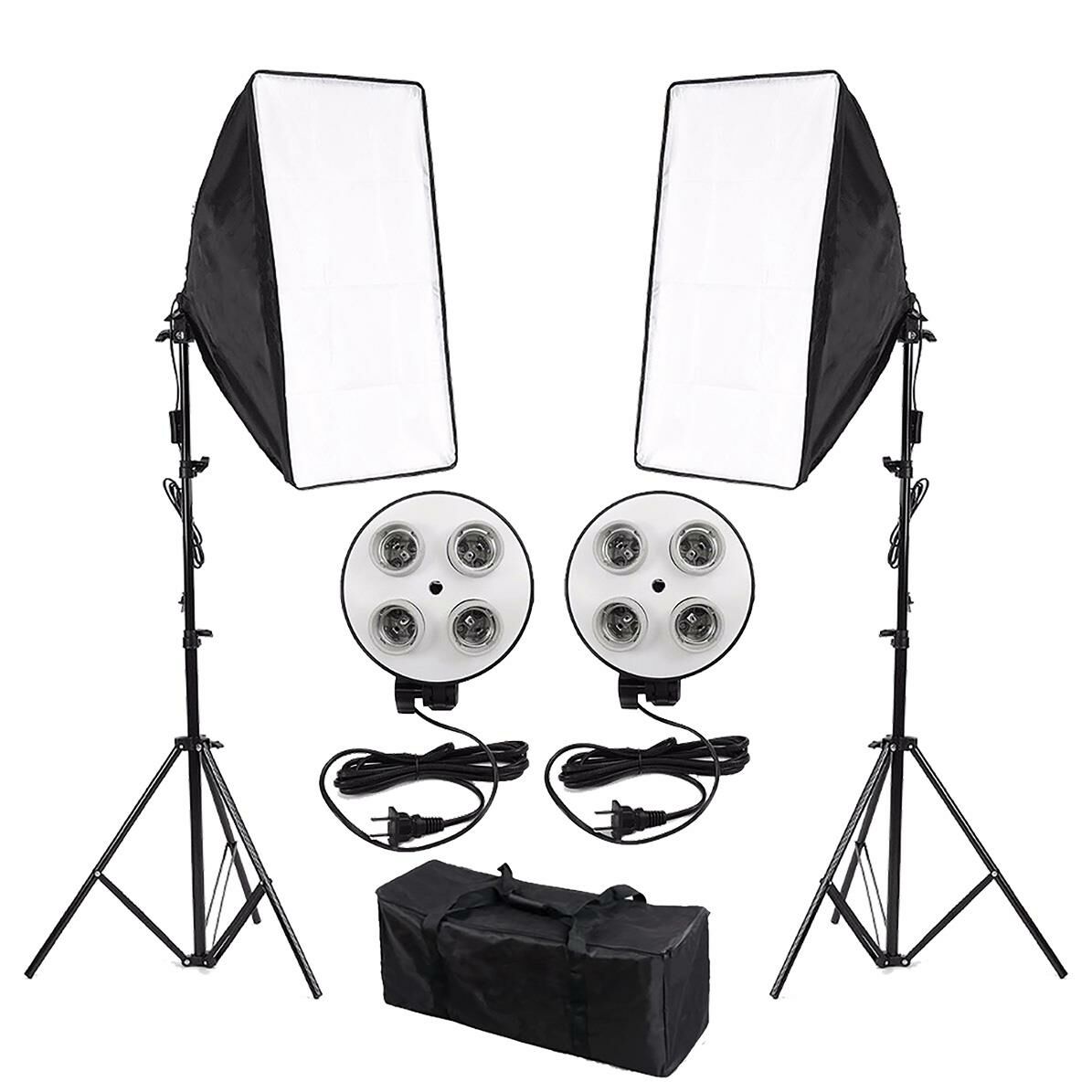 Cazipshop 4 Duylu 50x70 Softbox Sürekli Işık Seti Video Youtube