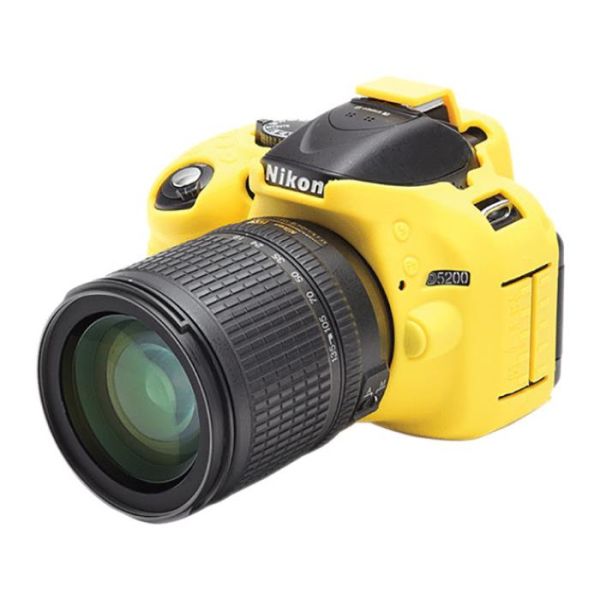 Nikon D5200 Fotoğraf Makinesi için Sarı Slikon Kılıf