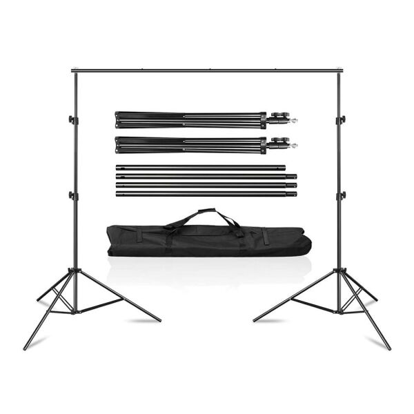 Cazipshop Ürün Çekimi Fotoğraf Ve Stüdyo Çekimleri Için Yeşil Fon Perde + Stant 2x3 Metre Stand+fon Perde Set