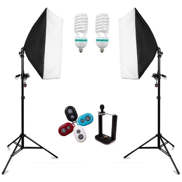 4'lü Softbox Işık Seti (75w Ampül + Ayak + Softbox ) Hediyeli!!!