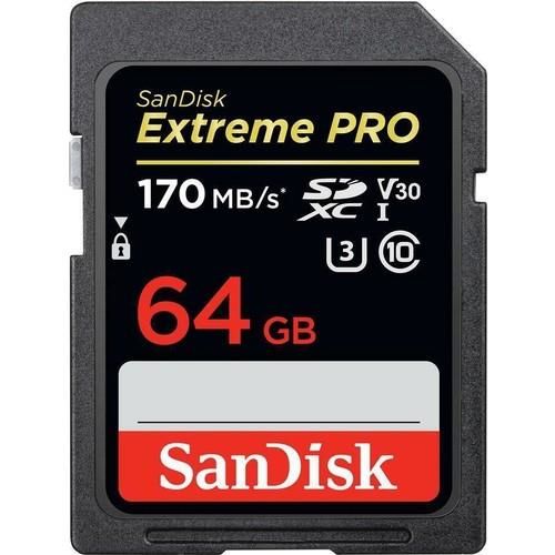 Sandisk Extreme Pro 64GB SDXC Card 170MB/s V30 UHS-I U3 Hafıza Kartı