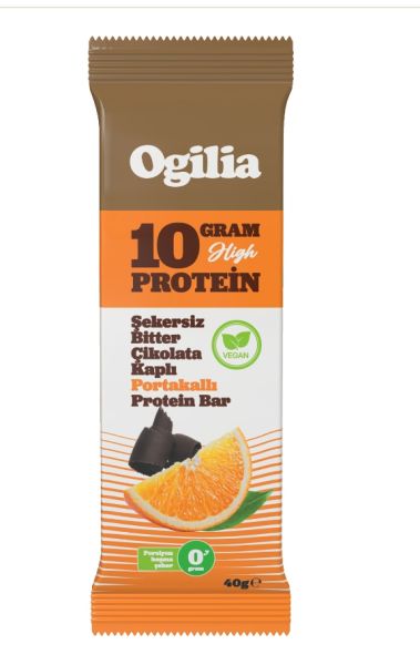 Ogilia - Portakallı Yüksek Proteinli Bar 12'lİ