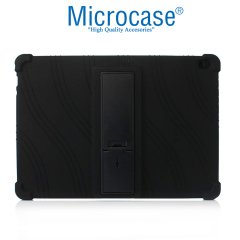 Microcase Lenovo Tab P10 10.1 Tablet TB-X705L TB-X705F Standlı Silikon Kılıf - SİYAH