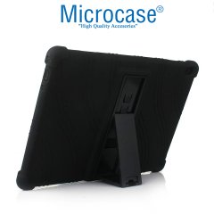 Microcase Lenovo Tab P10 10.1 Tablet TB-X705L TB-X705F Standlı Silikon Kılıf - SİYAH