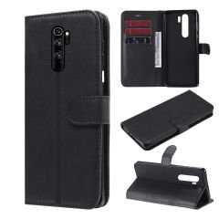 Microcase Xiaomi Redmi Note 8 Pro  Darbeye Dayanıklı Cüzdanlı ve Standlı Kapaklı Deri Kılıf Siyah AL4232