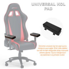 Microcase 3D Ortopedik Oto Araç Oyuncu Koltuk Kol Dayama Padi 1 Adet AL4338 Siyah