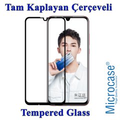 Microcase Huawei Honor 10 Lite Tam Kaplayan Çerçeveli Cam - Siyah