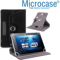 Microcase Alcatel 3T 8 inch Tablet Universal Döner Standlı Tablet Kılıfı + Ekran Koruma Filmi