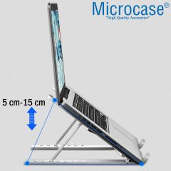 Microcase Macbook Notebook Laptop Tablet Plastik Stand Masaüstü Tutucu 10-15.6 inch - AL3108 Beyaz