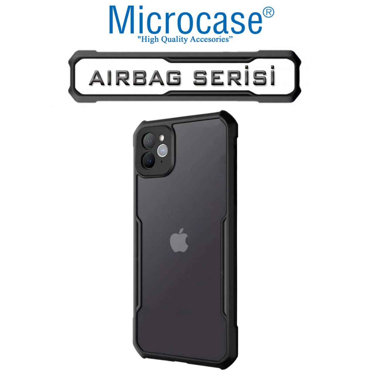 Microcase iPhone 11 Pro Max Airbag Serisi Darbeye Dayanıklı Köşe Korumalı Kılıf