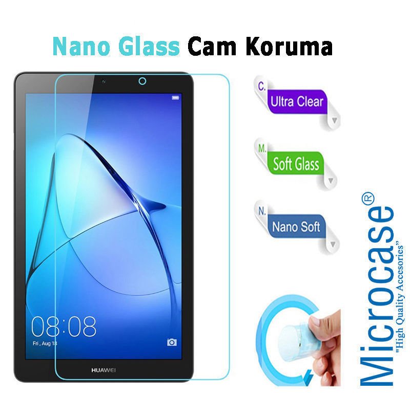 Microcase Huawei Mediapad T3 BG2-W09 7 inch WiFi içindir Nano Glass Cam Ekran Koruma (3G uymaz)
