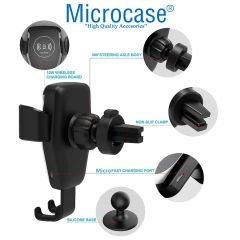 Microcase Araç İçi Wireless Kablosuz Şarj Özellikli Telefon Tutucu Q12 - AL3527