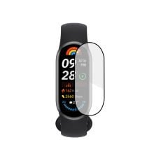 Microcase Xiaomi Smart Band 9 için Tam Kaplayan Kavisli Ekran Koruyucu 3D Pet Film - Siyah AL3385