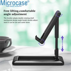 Microcase Masaüstü Katlanabilir Açı Ayarlı Telefon Tablet Tutucu Stand Siyah - AL3489