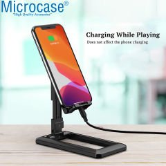 Microcase Masaüstü Katlanabilir Açı Ayarlı Telefon Tablet Tutucu Stand Siyah - AL3489