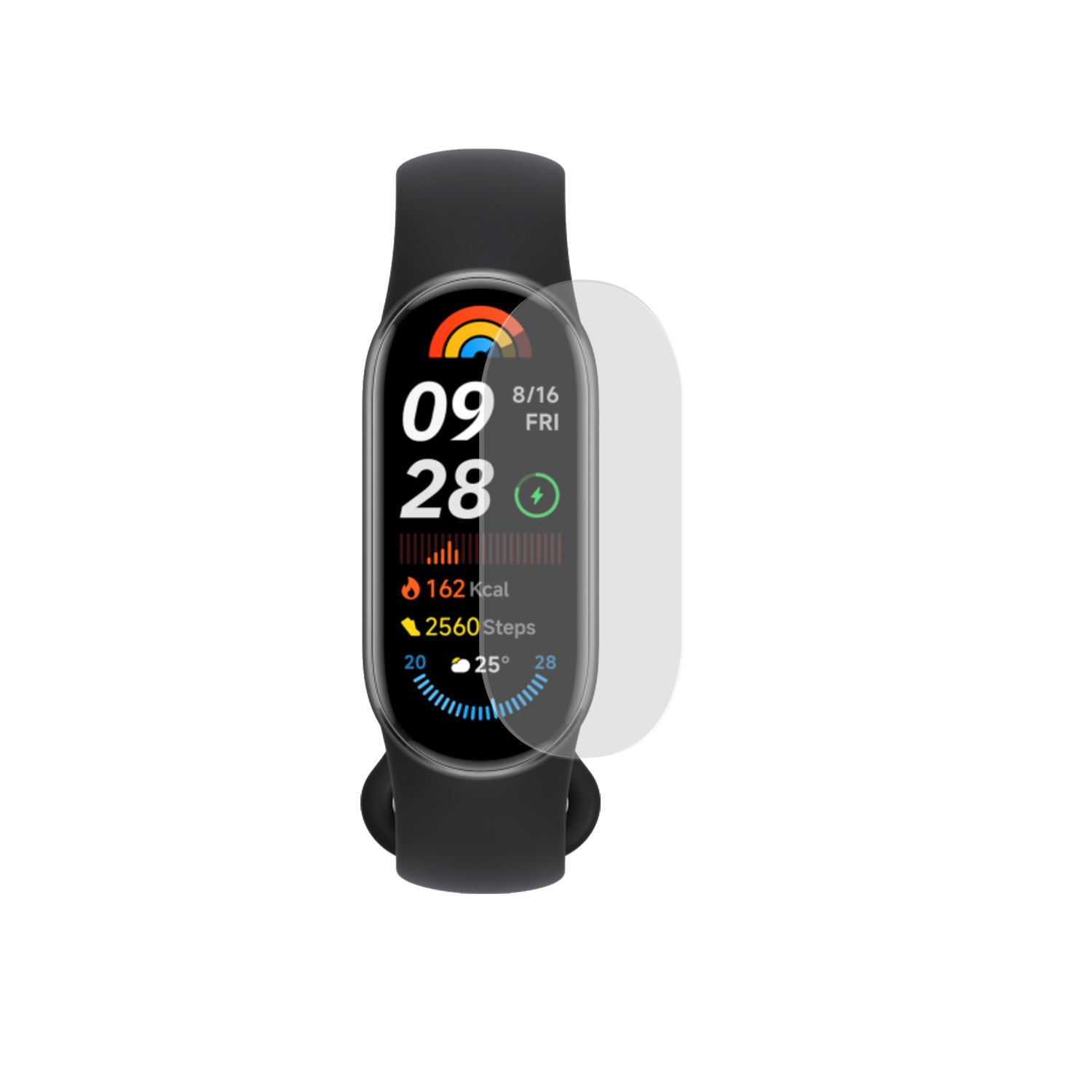 Microcase Xiaomi Smart Band 9  için TPU Ekran Koruma Filmi - Şeffaf AL3384