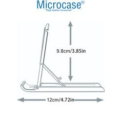 Microcase Masaüstü Katlanabilir Mandallı Telefon Tablet Tutucu Stand 6 Kademeli Siyah - AL3490