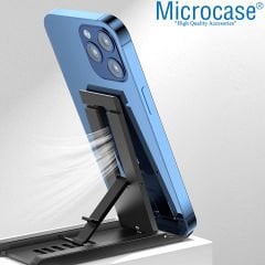 Microcase Masaüstü Katlanabilir Mandallı Telefon Tablet Tutucu Stand 6 Kademeli Siyah - AL3490