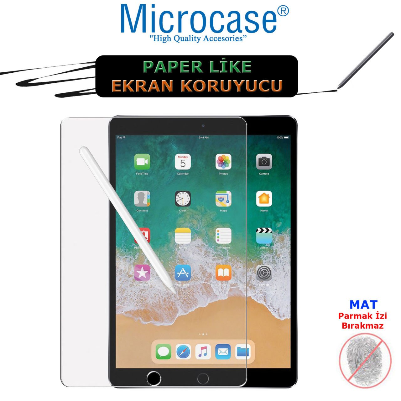 Microcase iPad Pro 10.5 2017 Paper Like Pencil Destekli Kağıt Hissi Veren Mat Ekran Koruyucu