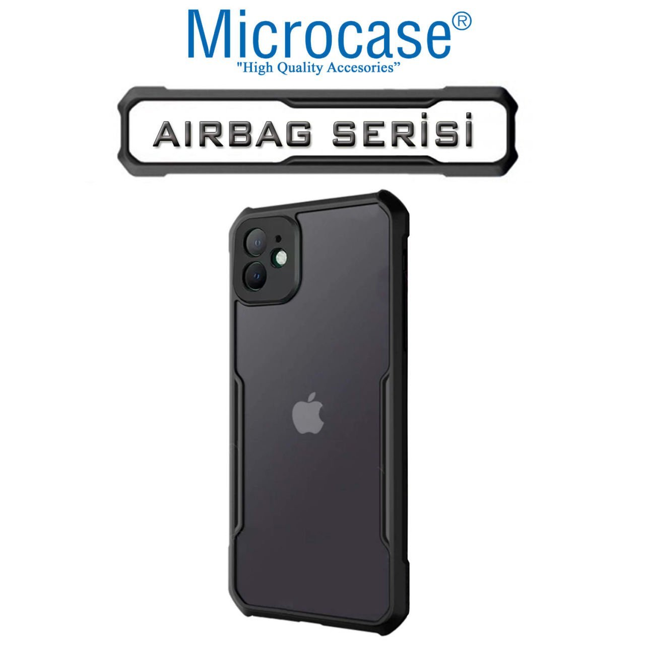 Microcase iPhone 12 Airbag Serisi Darbeye Dayanıklı Köşe Korumalı Kılıf