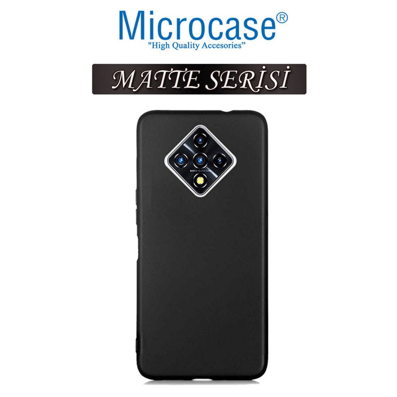 Microcase Infinix Zero 8 Matte Serisi Silikon TPU Kılıf - Siyah