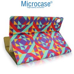 Microcase Lenovo Tab M10 HD 10.1 TB-X306F Sleeve Serisi Desenli Mıknatıs Kapaklı Standlı Kılıf - DS2