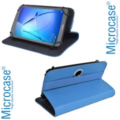 Microcase Delüx Serisi 7 inch Universal Döner Standlı Tablet Deri Kılıf - Turkuaz