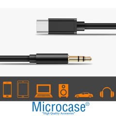 Microcase Type-C To 3.5mm Konektör Aux Ses Kablosu 1M AL4808